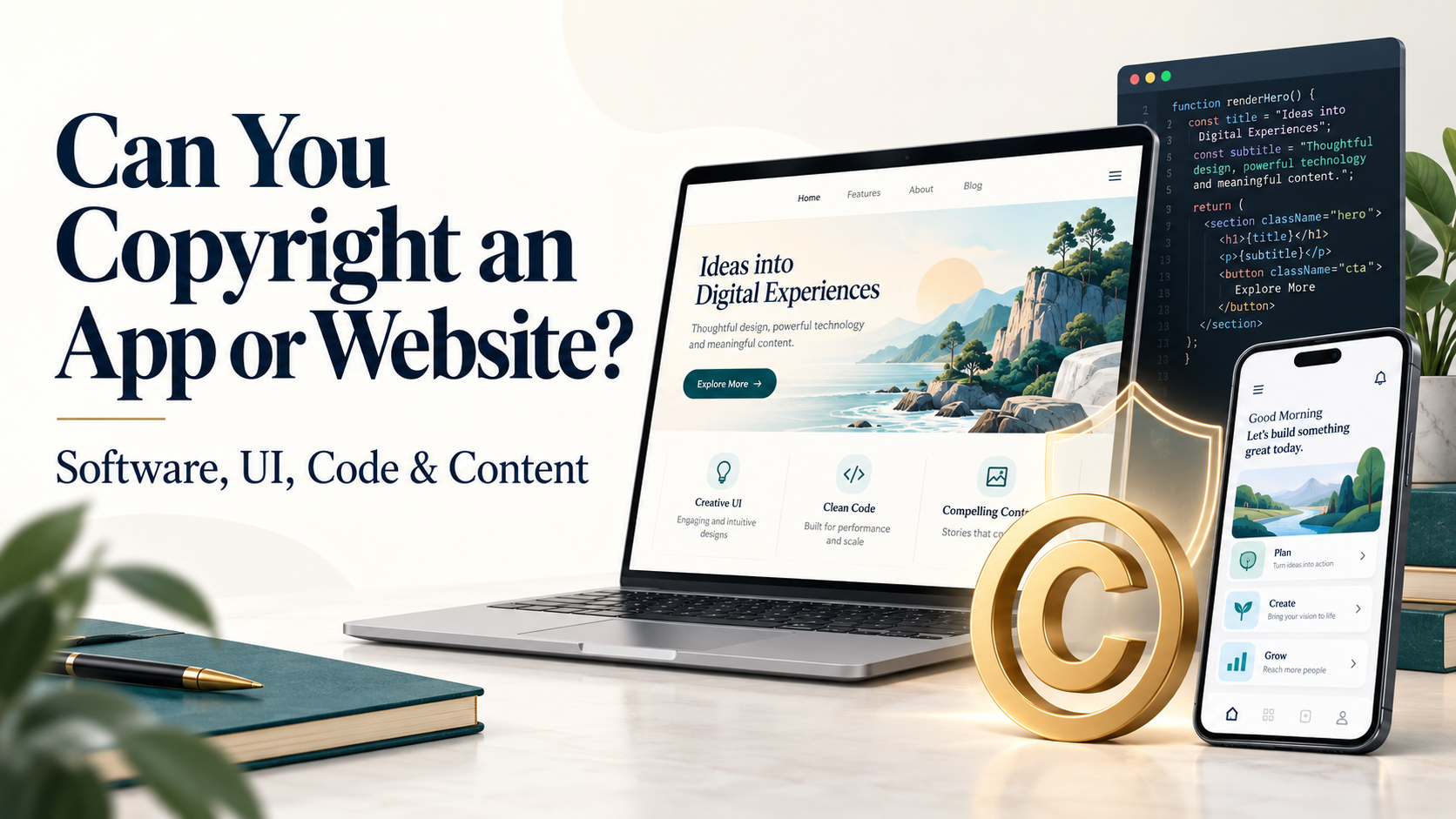 Can You Copyright an App or Website? Software, UI, Code and Content Explained