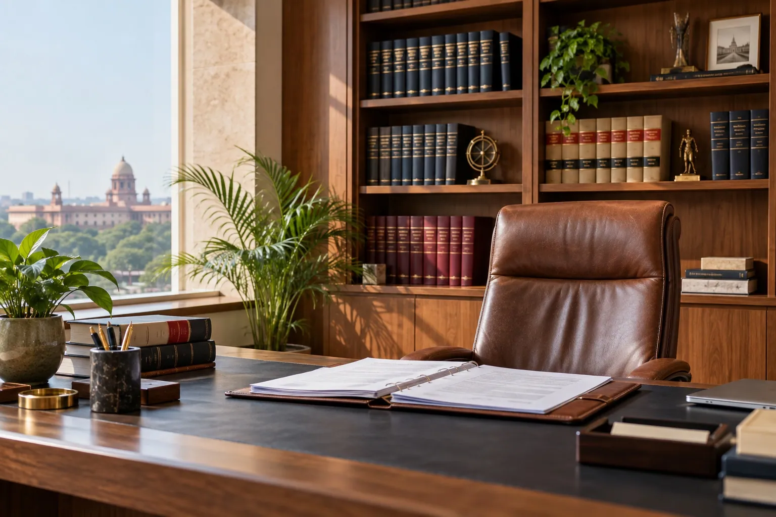 Contemporary legal office library